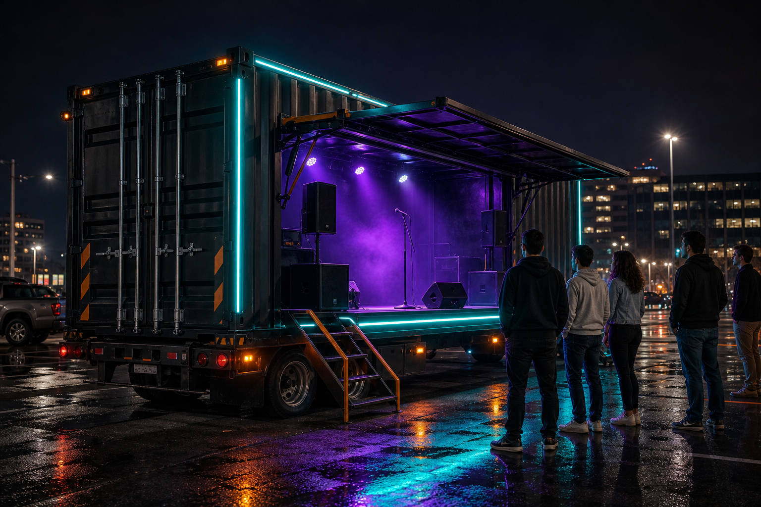 ROLLING MIC fold-out container stage